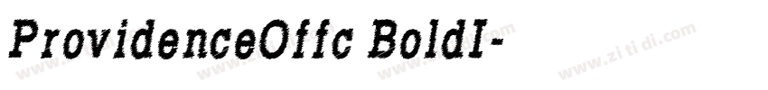 ProvidenceOffc BoldI字体转换